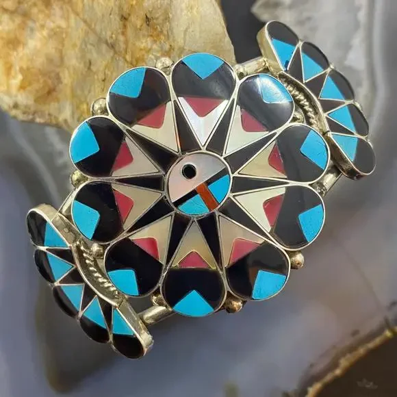 Jewelry | Delwin Gasper Zuni Sterling Silver Multistone Inlay 